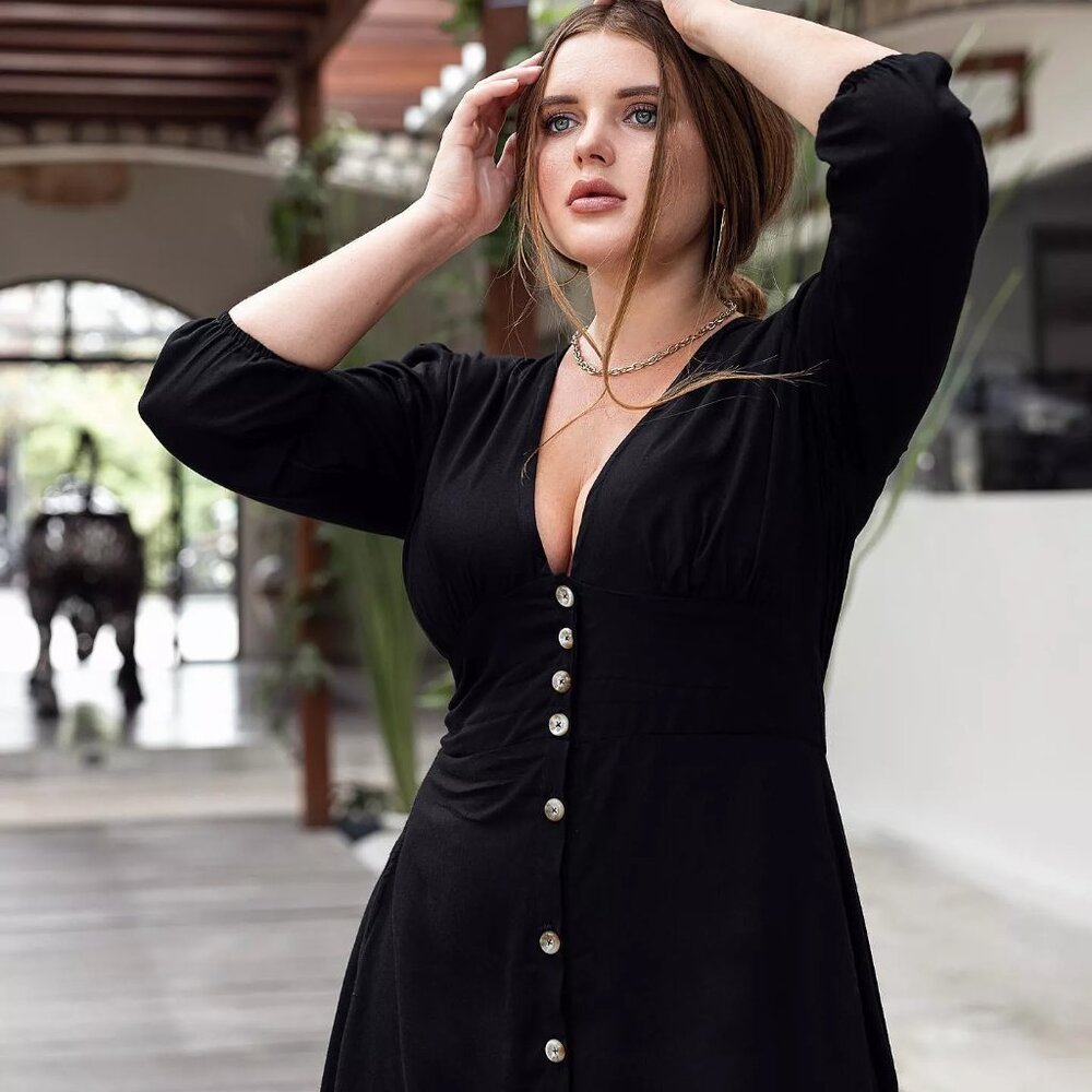 Bali Elf whisper light button up midi dress